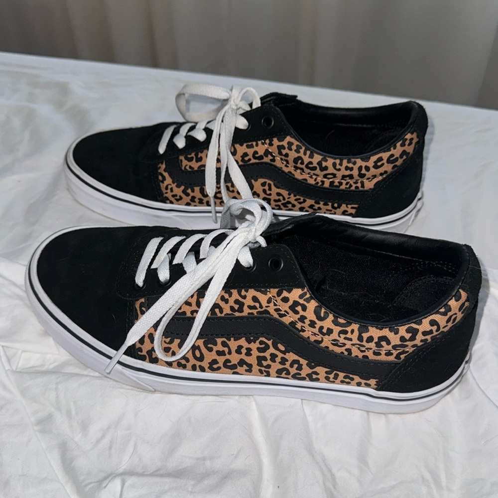 Black and Cheetah Vans